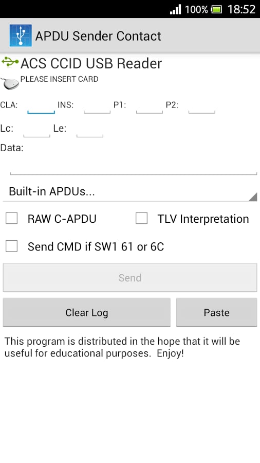 APDU Sender Contact截图3