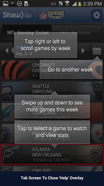 Shaw Go NFL Sunday Ticket截图5