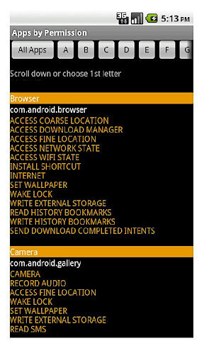 Apps by Permission截图3