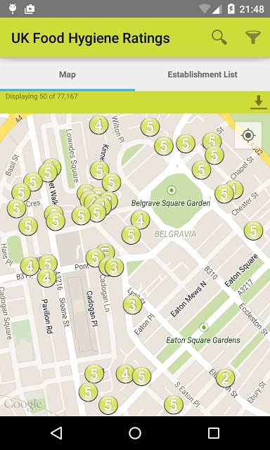 UK Food Hygiene Ratings截图3