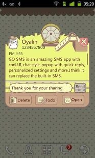 GO SMS Pro Z-Hamster ThemeEX截图4