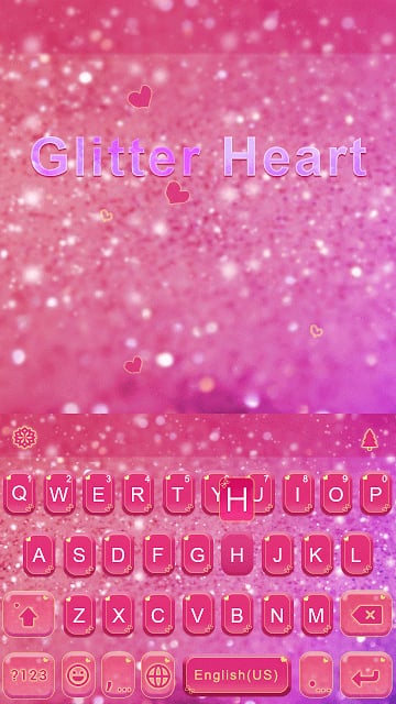 Glitter Heart Emoji Keyboard截图2