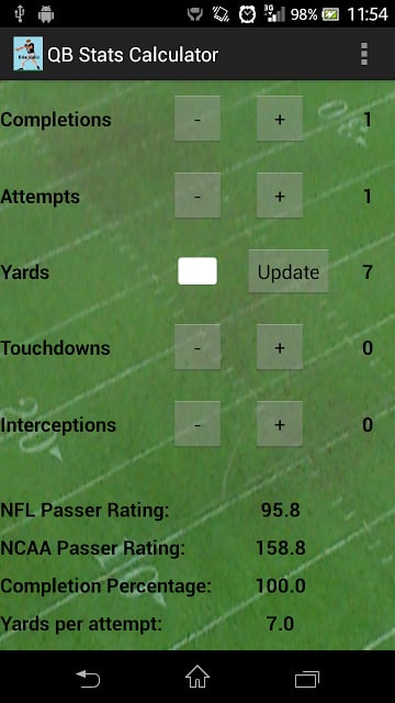 QB Stats Calculator截图7