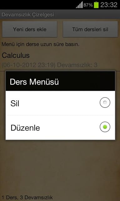 Devamsızlık &Ccedil;izelgesi截图3