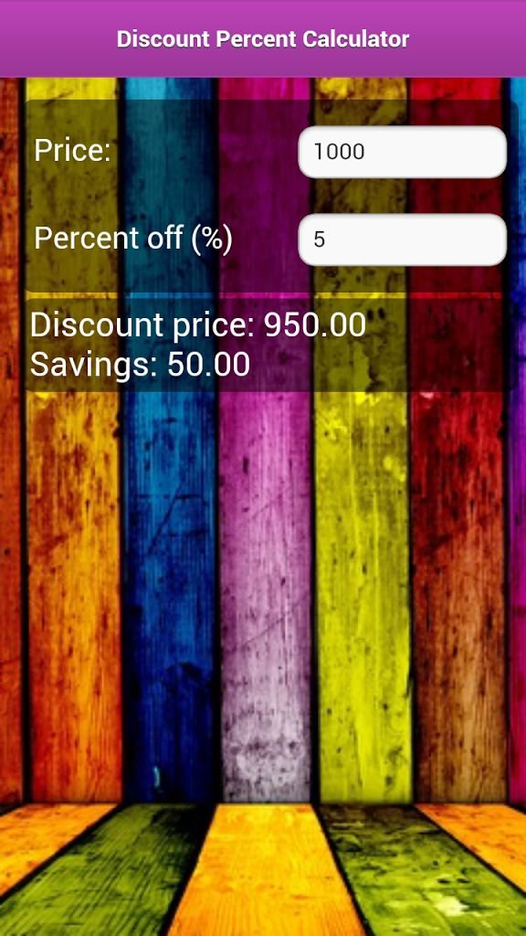 Discount Percent Calculator截图2