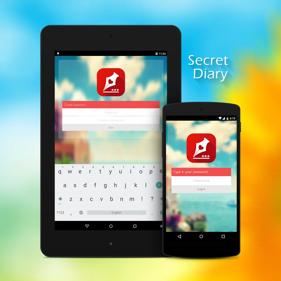 Secret diary with password截图4