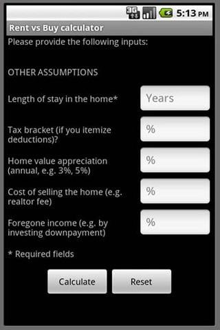 Rent vs Buy Calculator截图3