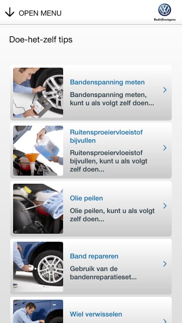 VW Bedrijfswagens Service App截图3