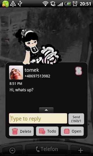 GO SMS Gothic Lolita Theme截图3