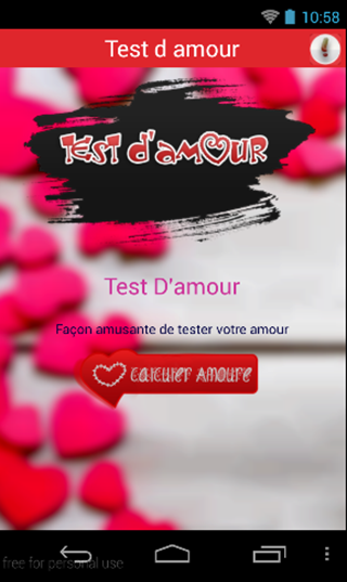 Test de l'amour :calculatrice截图2