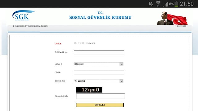 SSK Sorgulama - Mobil截图1