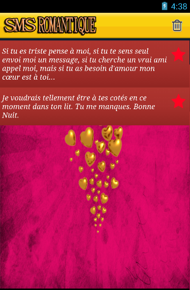 SMS Romantique en français截图2