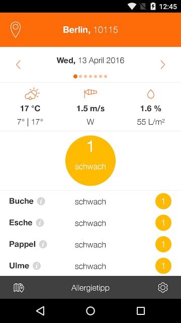 ratiopharm Pollen-Radar截图3