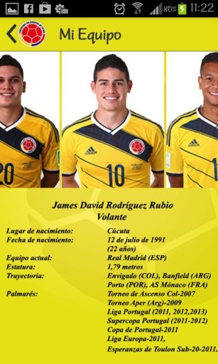 Seleccion Colombia APP 1.1截图2