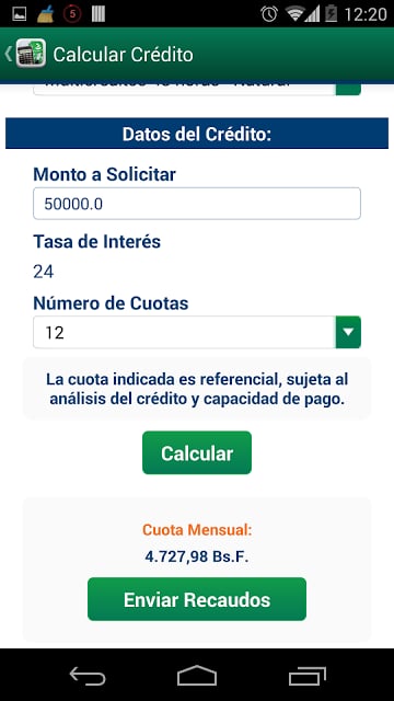 Calculadora Banesco截图3