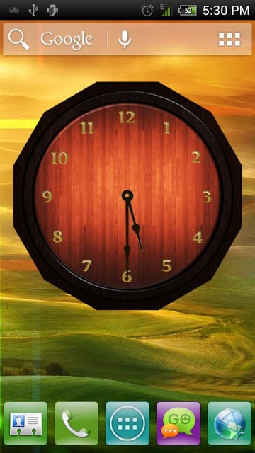 Analog Clock - Wood Theme 1截图3