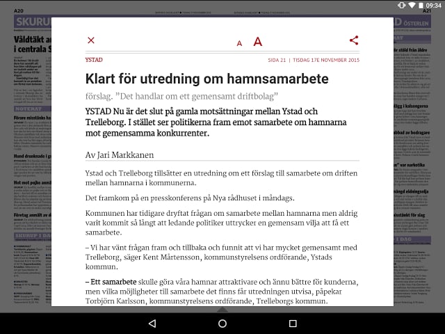 Sk&aring;nskan e-tidning截图6