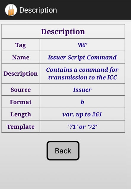 Smart Cards EMV Tags List截图1