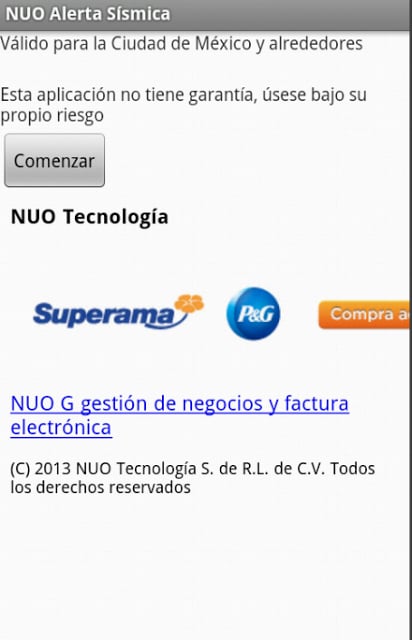 NUO Alerta S&iacute;smica M&eacute;xico DF截图3