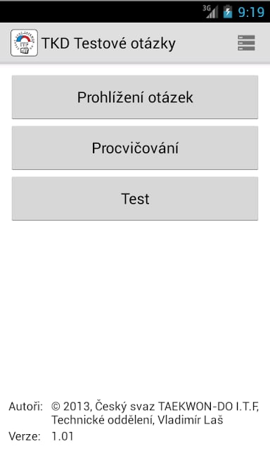 Taekwondo ITF Testov&eacute; ot&aacute;zky截图1