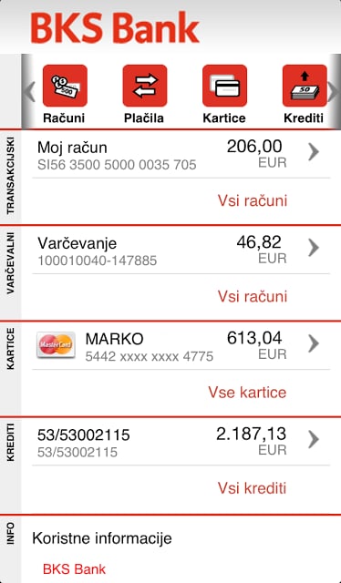 BKS Bank Slovenija截图2