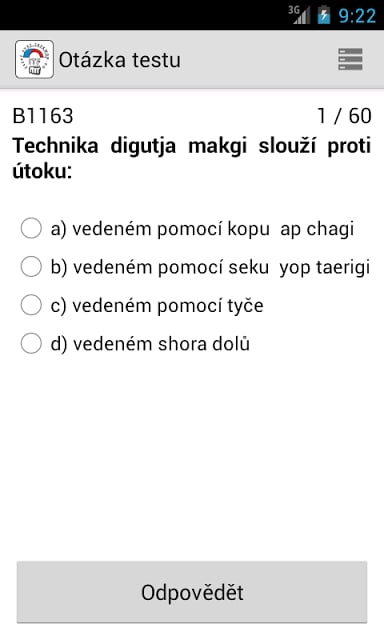 Taekwondo ITF Testov&eacute; ot&aacute;zky截图2