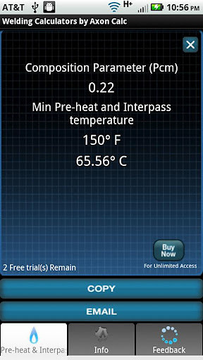 Welding Calculators by Axon Calc截图3