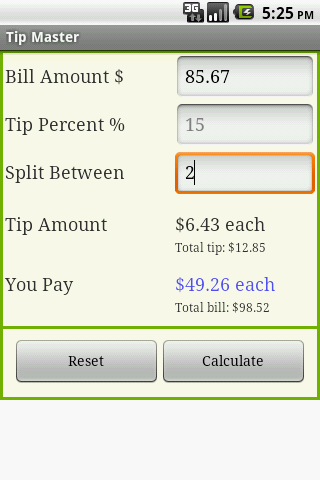 Simple Tip Calculator截图2