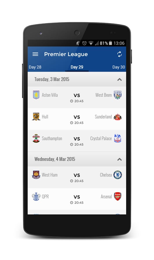 Scores Premier League截图4