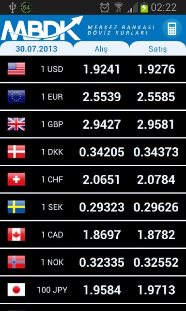 Merkez Bankası D&ouml;viz Kurları截图2