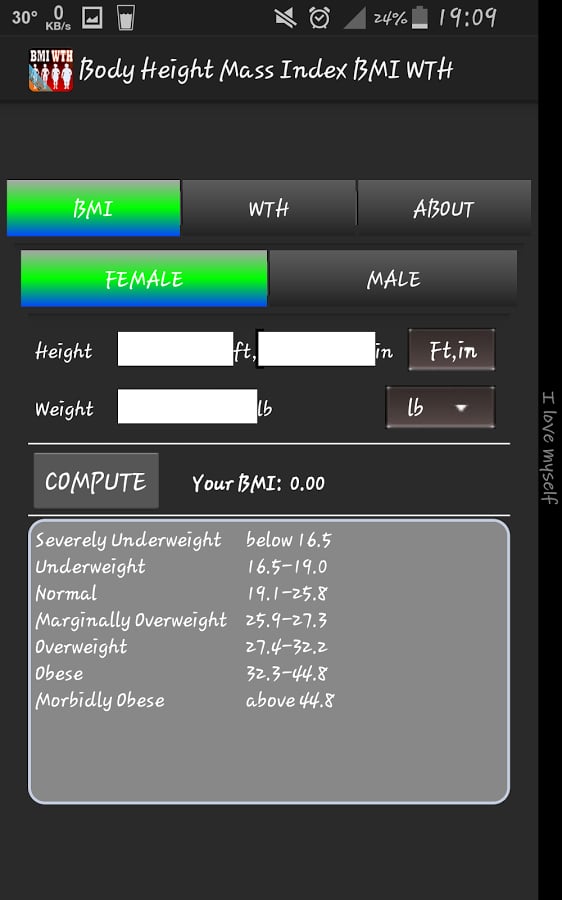 Body Height Mass Index BMI WTH截图2