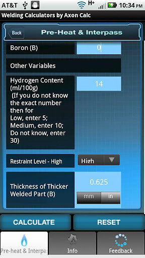 Welding Calculators by Axon Calc截图2