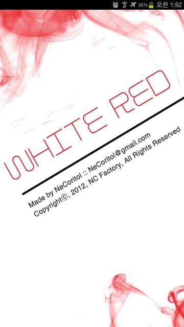 WHITE RED kakaotalk theme截图3