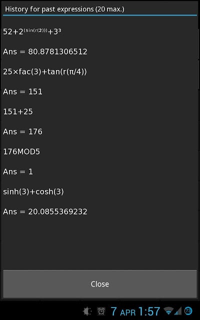 ExN Scientific Calculator Free截图3