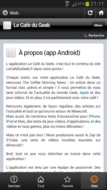 Le Caf&eacute; Du geek截图2