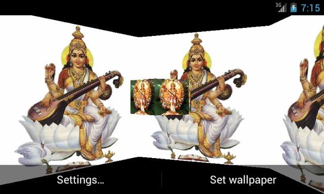 Maa Sarswati 3D Live Wallpaper截图1