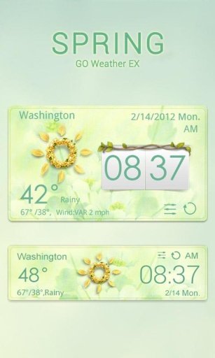 SPRING THEME GO WEATHER EX截图2