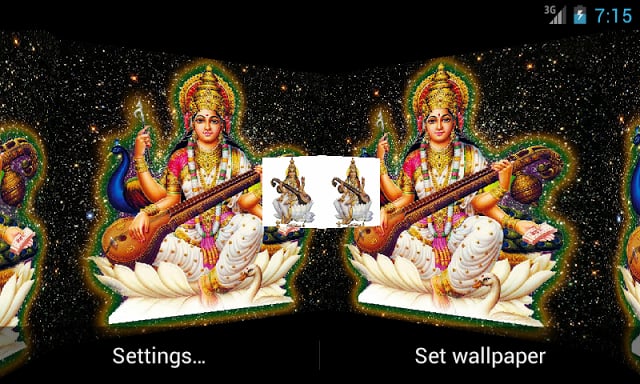 Maa Sarswati 3D Live Wallpaper截图4