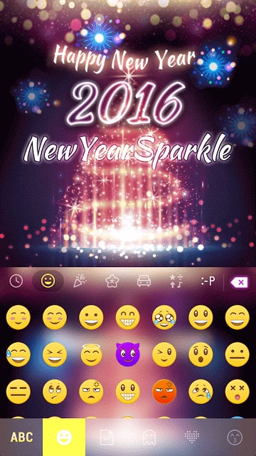 NewYear Sparkle Keyboard Theme截图3