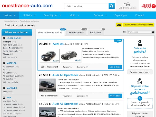 Auto occasion ouestfrance-auto截图5