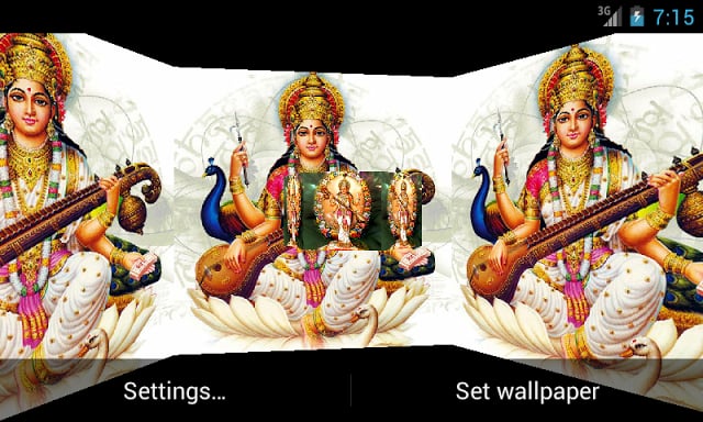 Maa Sarswati 3D Live Wallpaper截图2