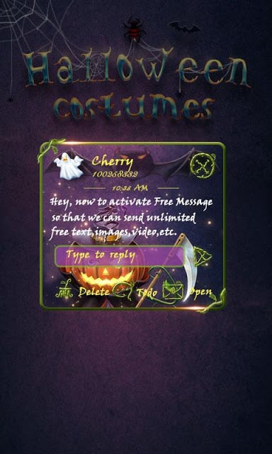 (FREE) GO SMS HALLOWEEN THEME截图1