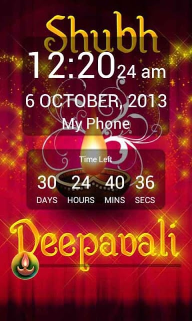 Happy Diwali Lockscreen Free截图2