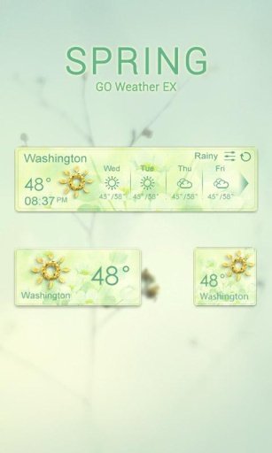 SPRING THEME GO WEATHER EX截图3