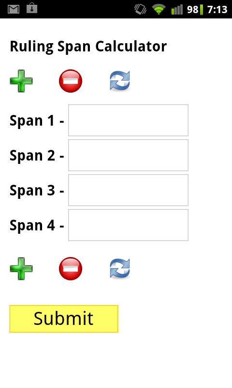 Ruling Span Calculator截图1