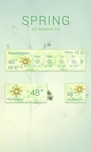 SPRING THEME GO WEATHER EX截图1