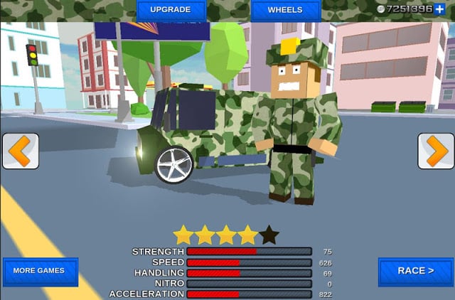 Blocky Army City Rush Racer截图8