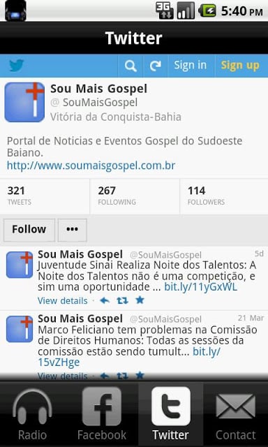 Sou Mais Gospel R&aacute;dio Portal截图3