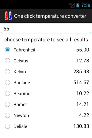 1 click temperature converter截图2