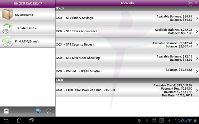 United Catholics FCU Tablet截图8